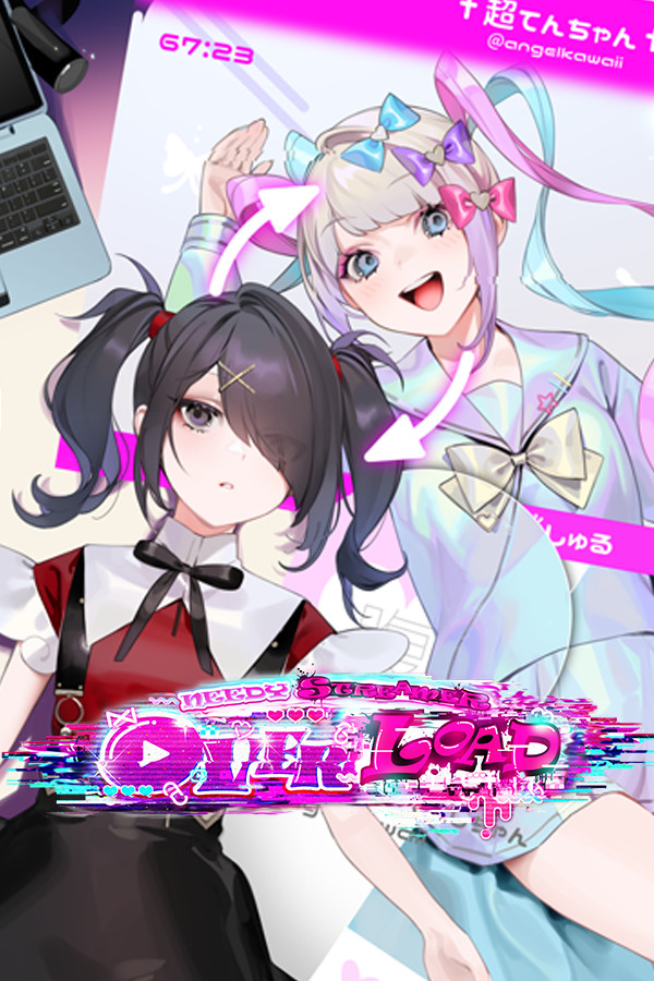 NEEDY STREAMER OVERLOAD 官方宣传图：あめちゃん与超天酱 / KAngel